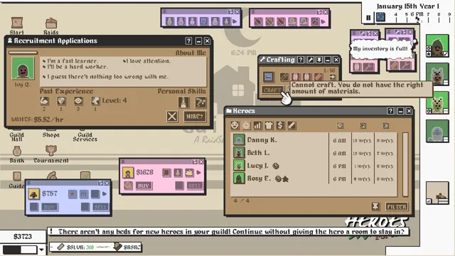Heroes For Hire - Guild Micromanagement Simulator